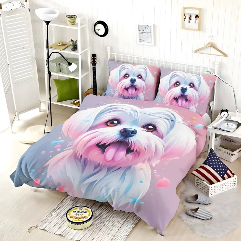 Teen Maltese Dog Present Gift of Joy Bedding Set