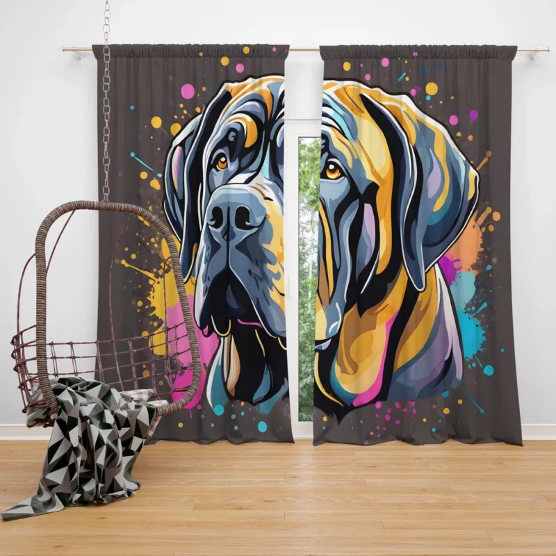 Teen Neapolitan Mastiff Dog Present Gift of Joy Curtain