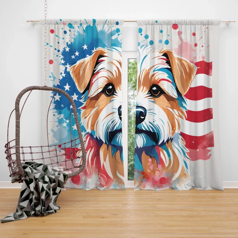 Teen Norfolk Terrier Dog Present Gift of Joy Curtain