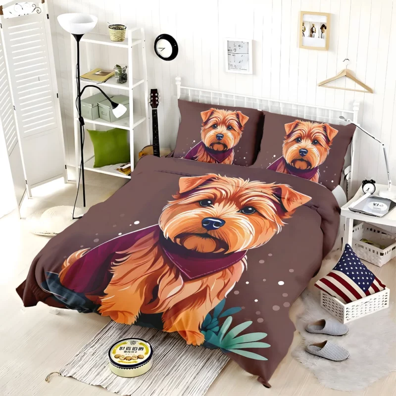 Teen Norfolk Terrier Wonderland Dog Love Bedding Set