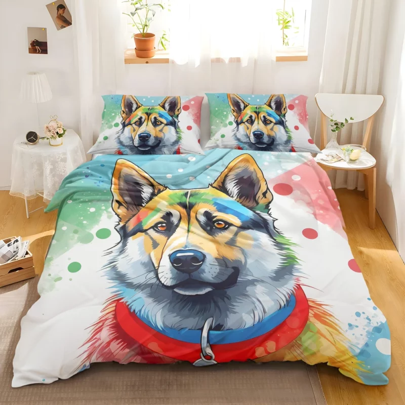 Teen Norwegian Elkhound Pal Birthday Joy Bedding Set 2