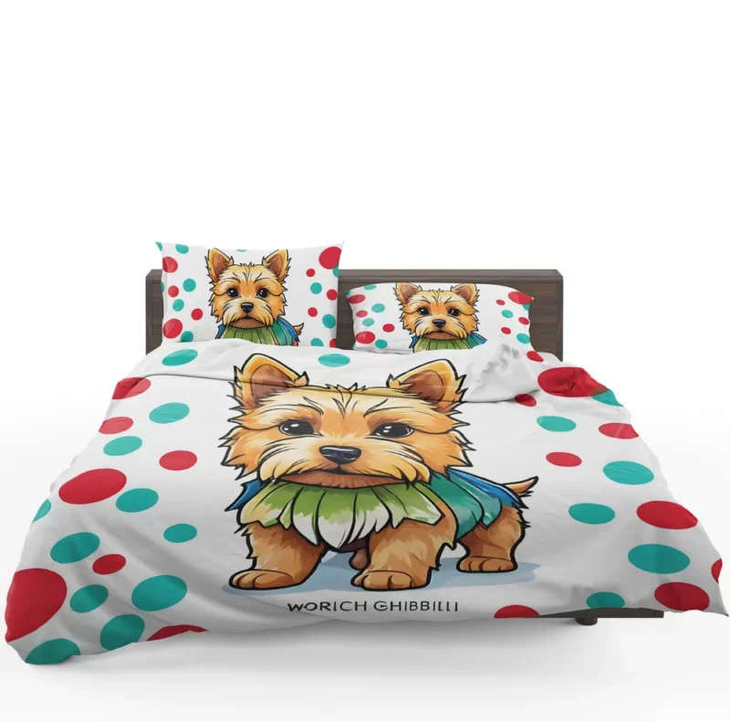 Teen Norwich Terrier Pal Birthday Joy Bedding Set 1