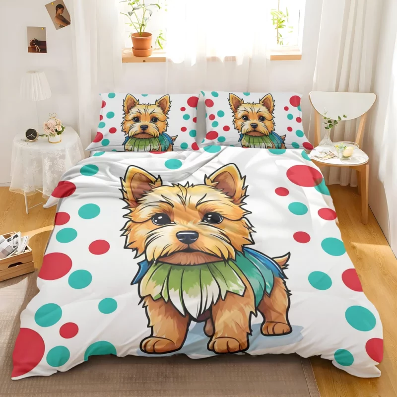 Teen Norwich Terrier Pal Birthday Joy Bedding Set 2