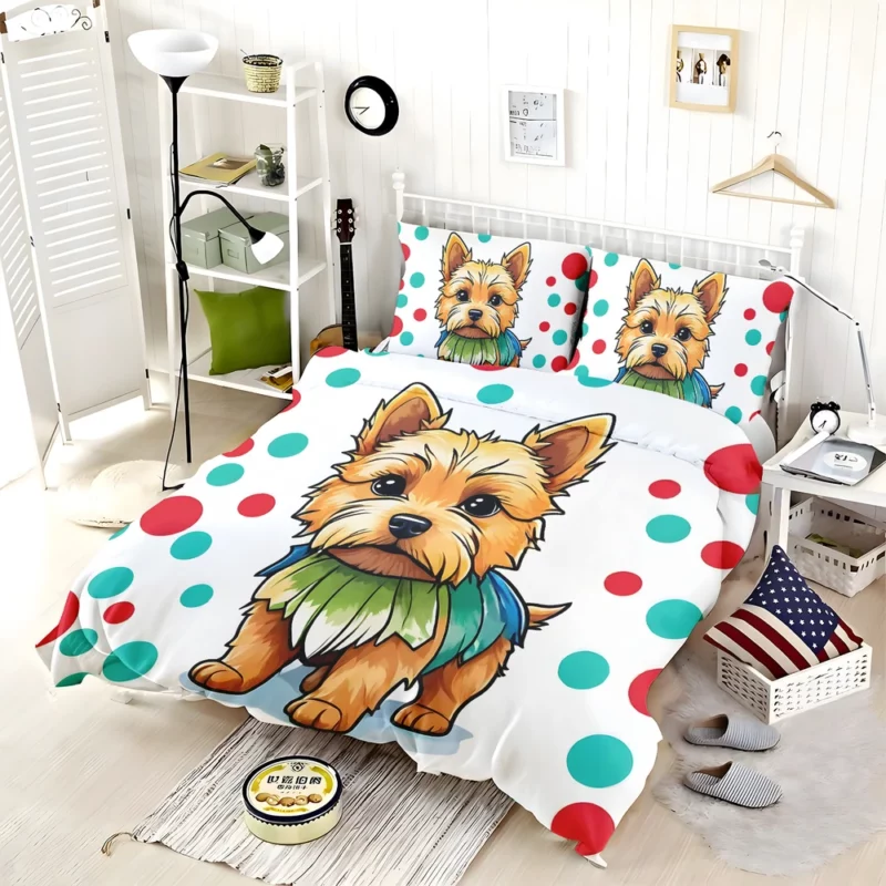 Teen Norwich Terrier Pal Birthday Joy Bedding Set