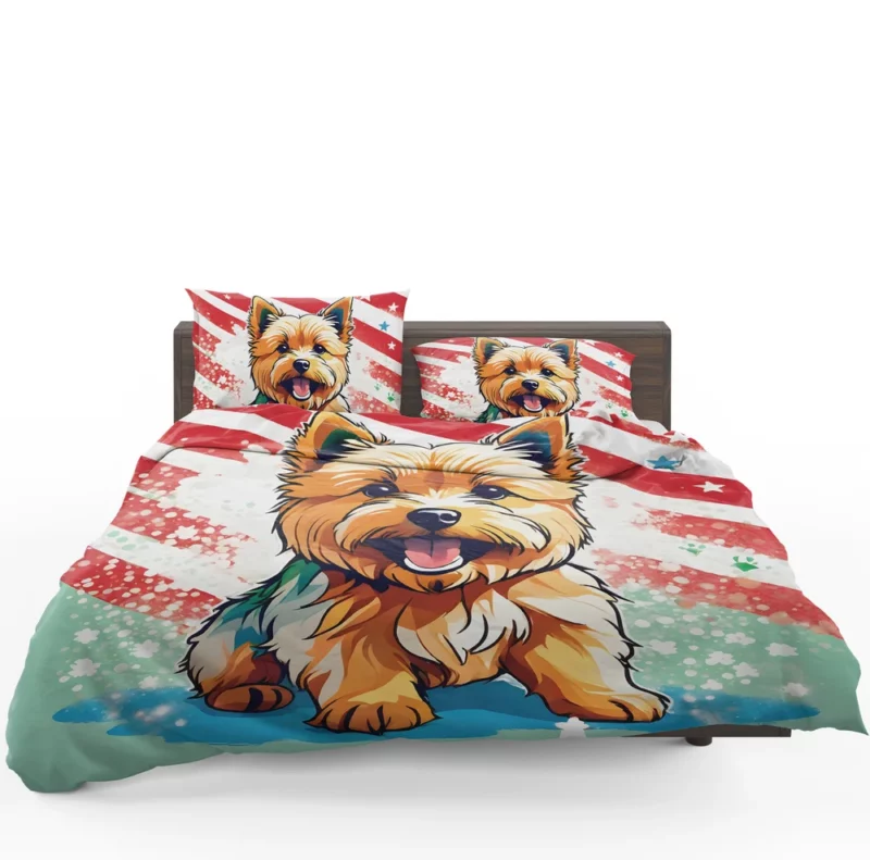 Teen Norwich Terrier Wonderland Dog Love Bedding Set 1