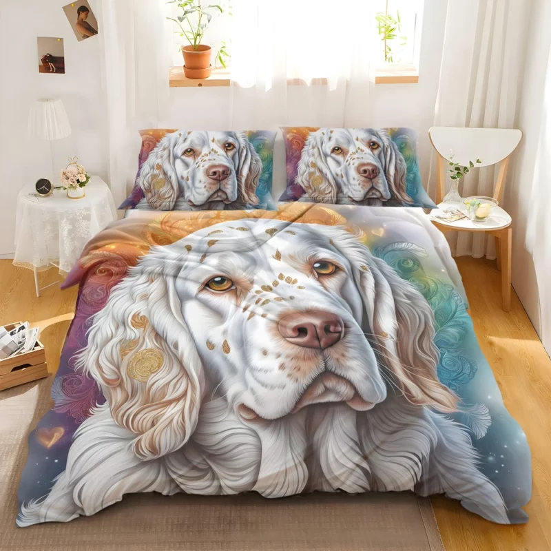 Teen Stylish Home Clumber Spaniel Decor Bedding Set 2