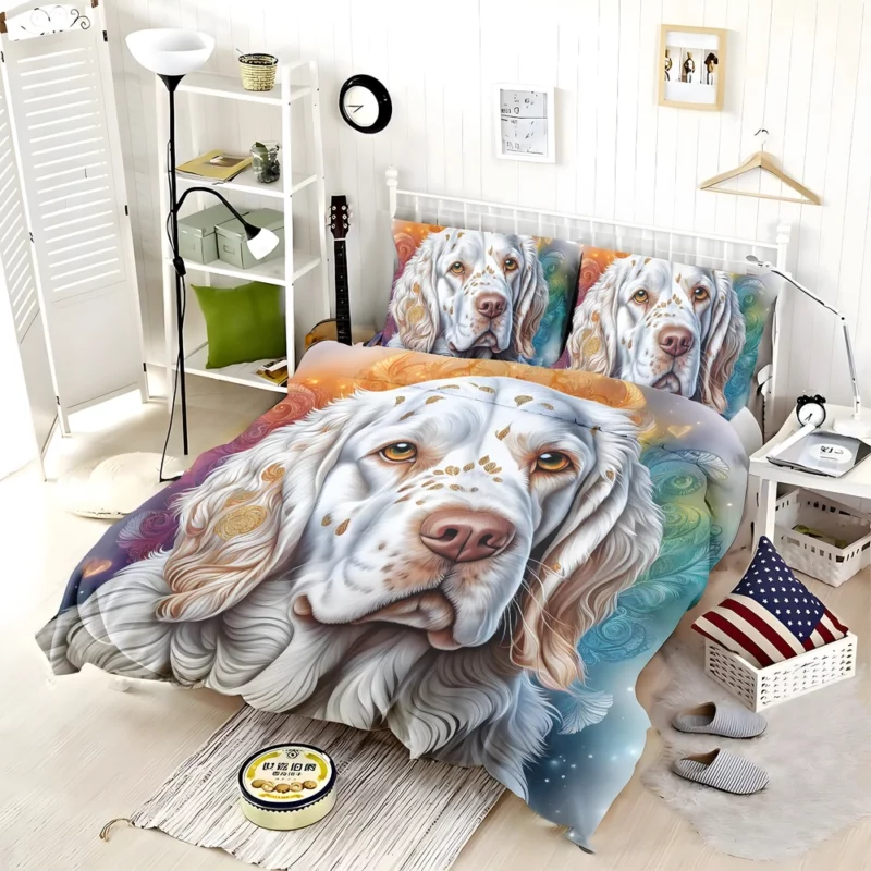 Teen Stylish Home Clumber Spaniel Decor Bedding Set