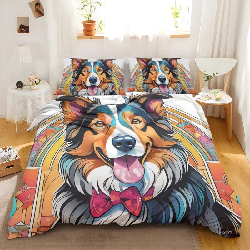 Teen Stylish Home Collie Rough and Smooth Decor Bedding Set 2