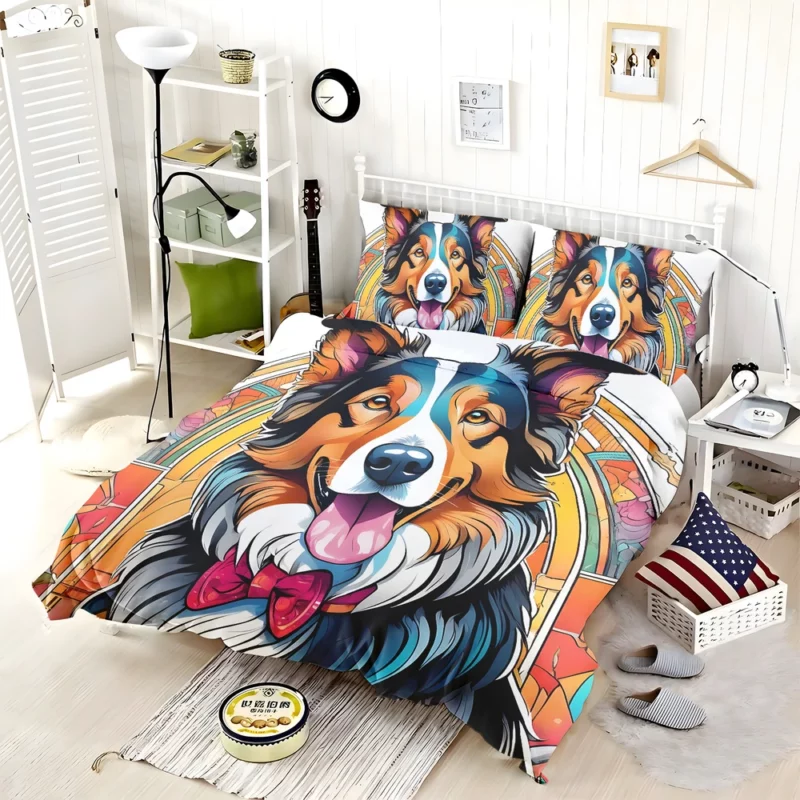 Teen Stylish Home Collie Rough and Smooth Decor Bedding Set