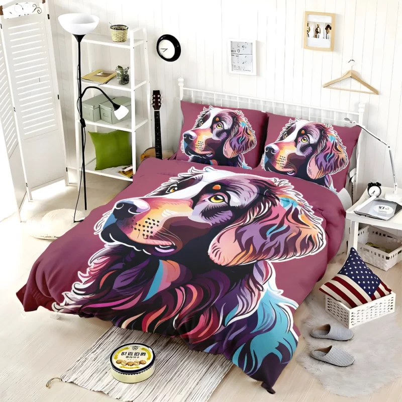 Teen Stylish Home Curly-Coated Retriever Decor Bedding Set