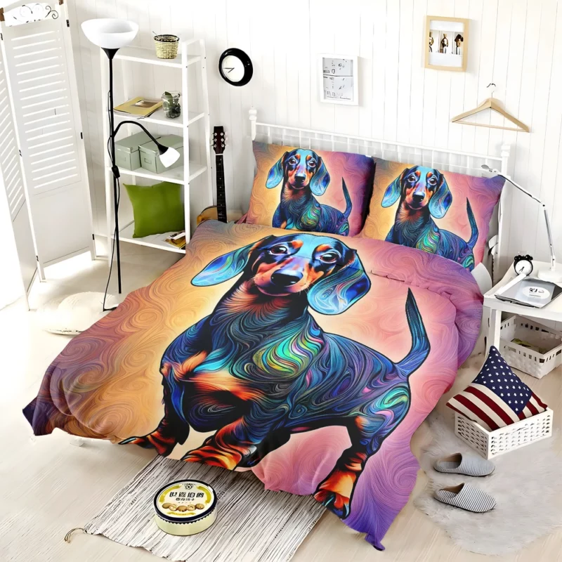 Teen Stylish Home Dachshund Decor Bedding Set