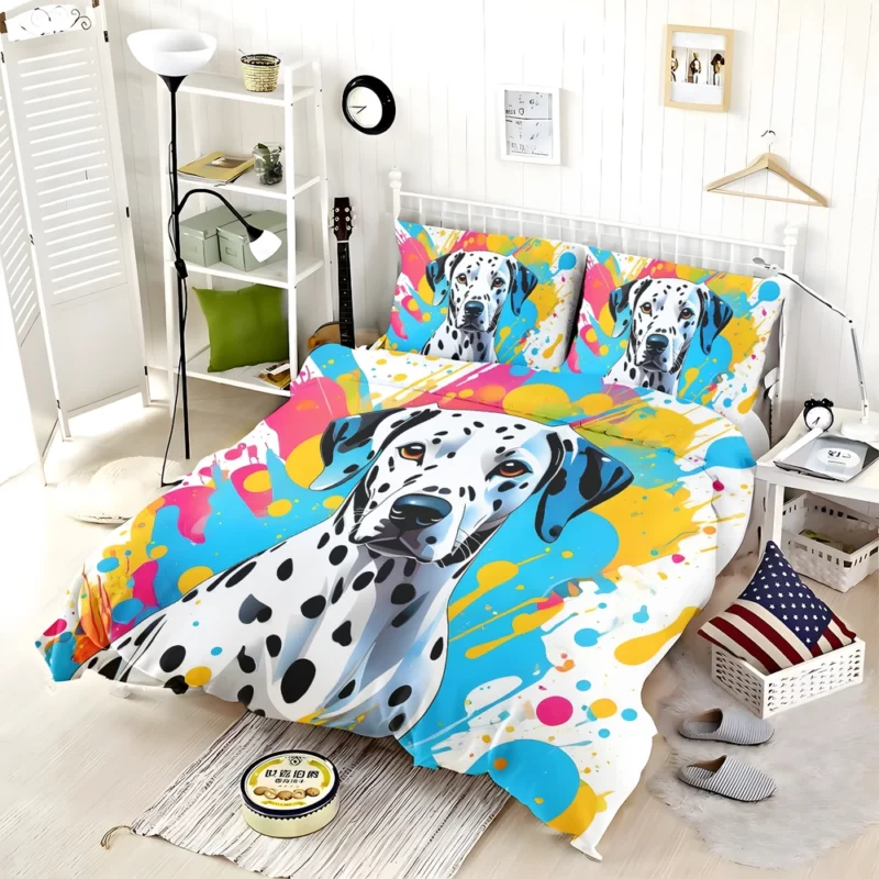 Teen Stylish Home Dalmatian Decor Bedding Set