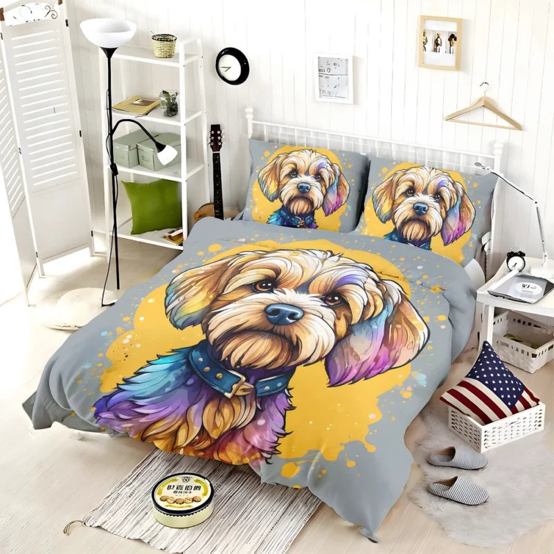 Teen Stylish Home Dandie Dinmont Terrier Decor Bedding Set