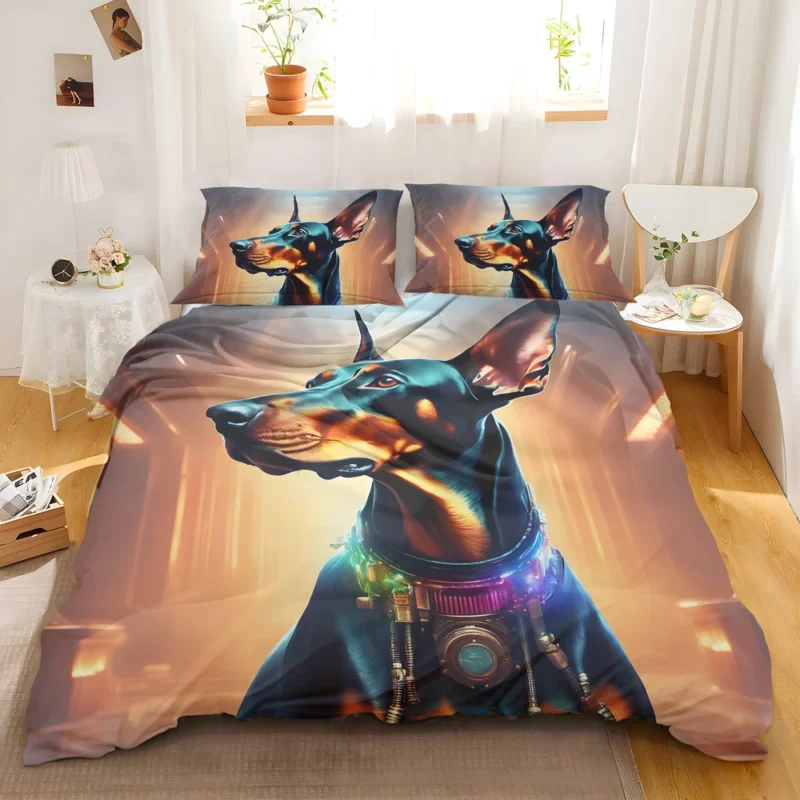 Teen Stylish Home Doberman Pinscher Decor Bedding Set 2