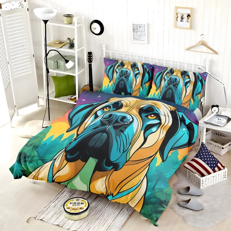 Teen Stylish Home English Mastiff Decor Bedding Set