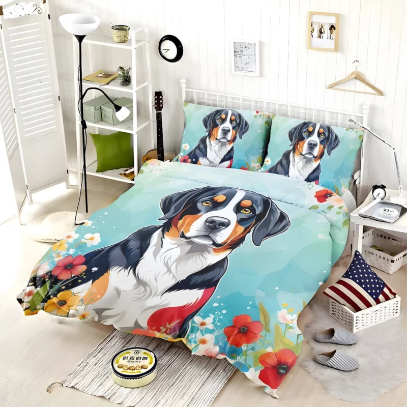 Teen Stylish Home Entlebucher Mountain Dog Decor Bedding Set