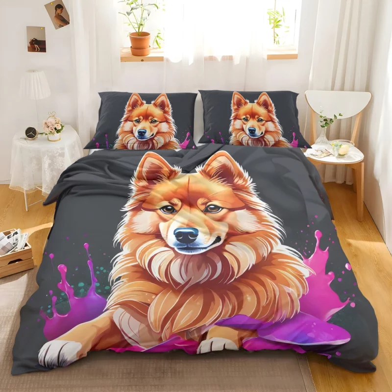 Teen Stylish Home Finnish Spitz Decor Bedding Set 2