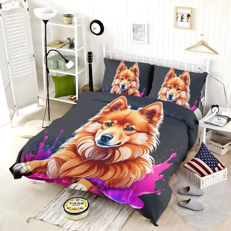 Teen Stylish Home Finnish Spitz Decor Bedding Set