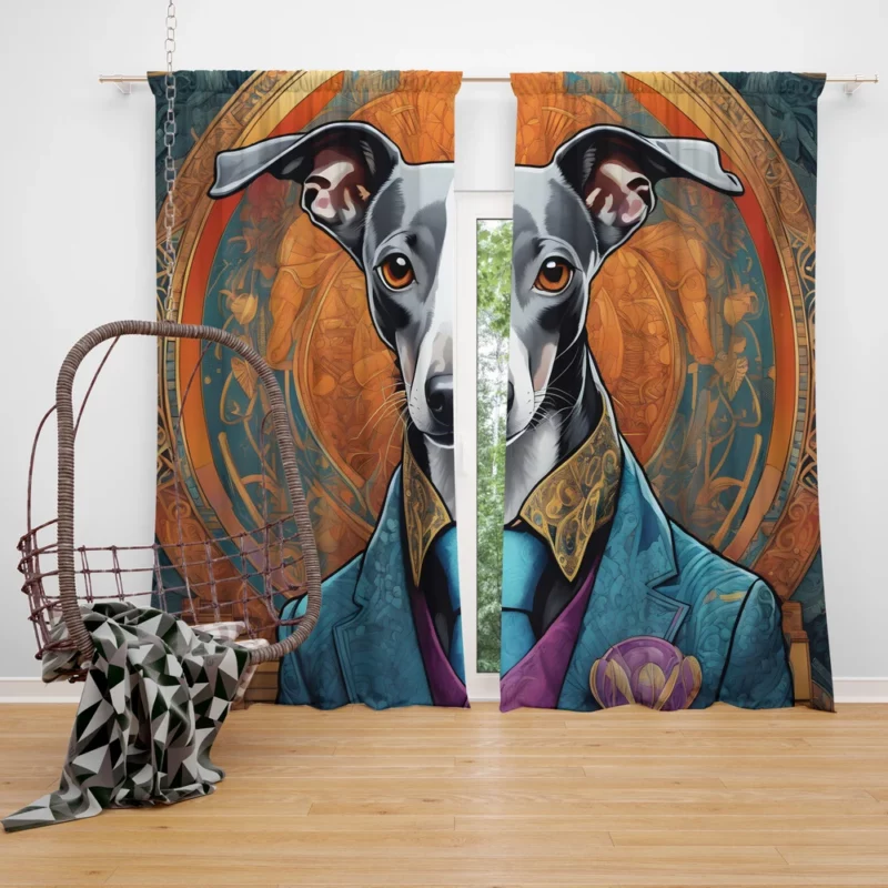 Teen Stylish Home Italian Greyhound Decor Curtain