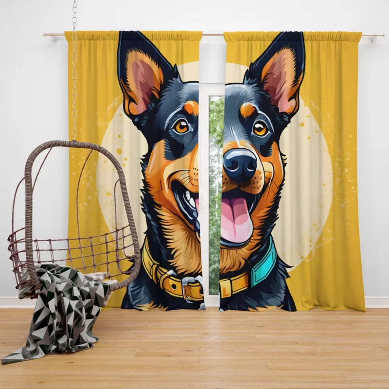 Teen Stylish Home Lancashire Heeler Decor Curtain