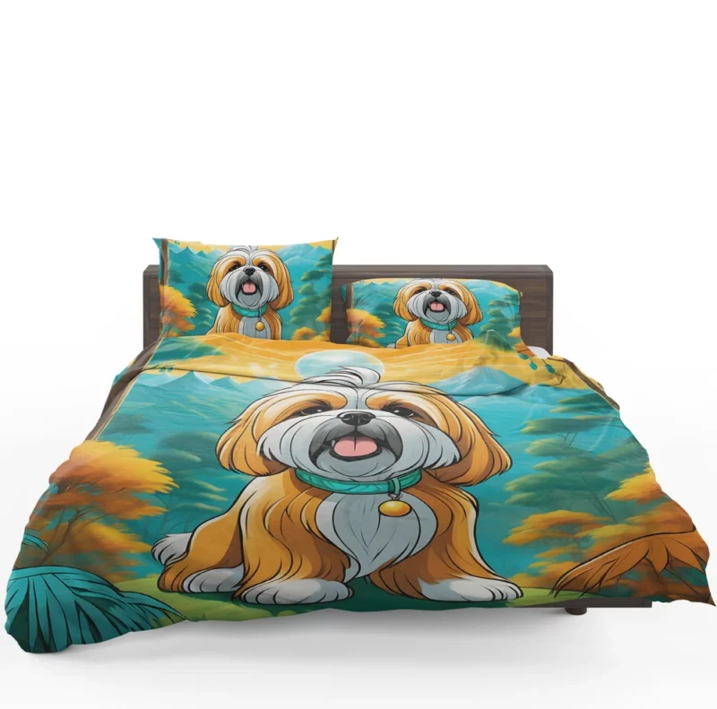 Teen Stylish Home Lhasa Apso Decor Bedding Set 1