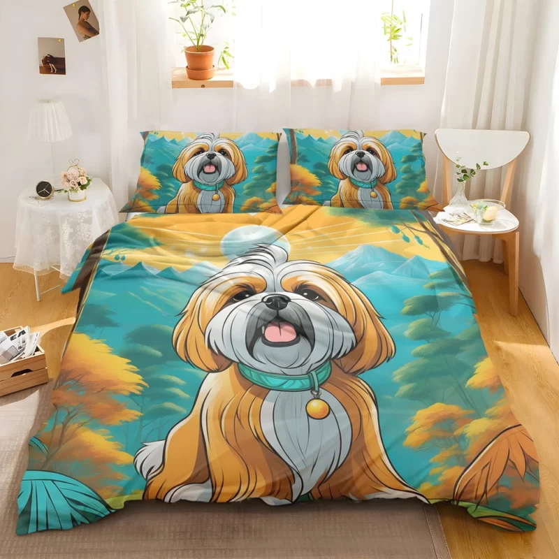 Teen Stylish Home Lhasa Apso Decor Bedding Set 2