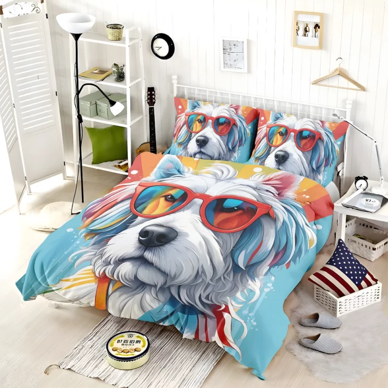 Teen Stylish Home Lowchen Decor Bedding Set