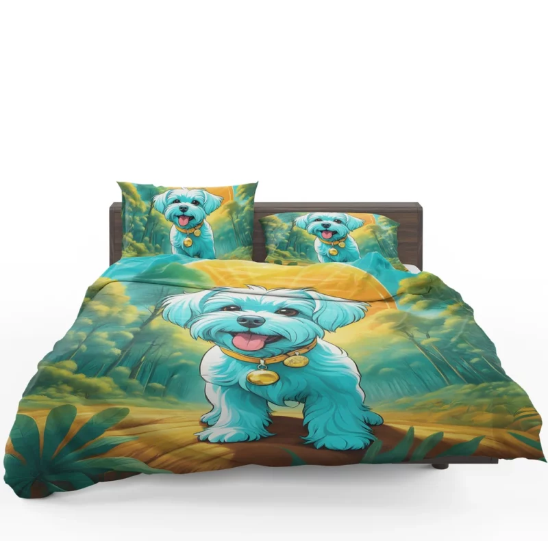 Teen Stylish Home Maltese Decor Bedding Set 1