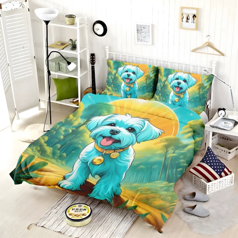 Teen Stylish Home Maltese Decor Bedding Set