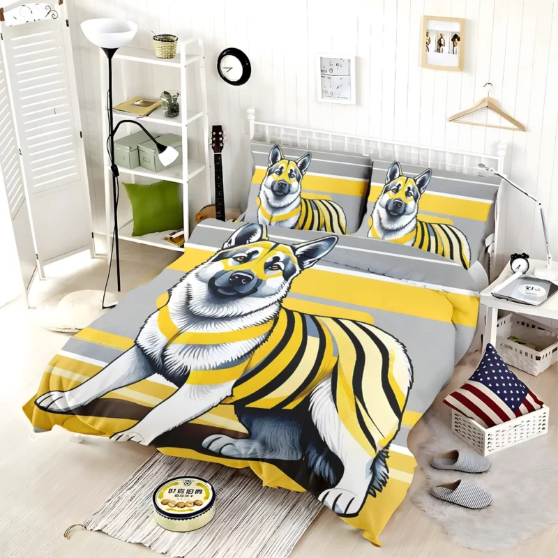 Teen Stylish Home Norwegian Elkhound Decor Bedding Set