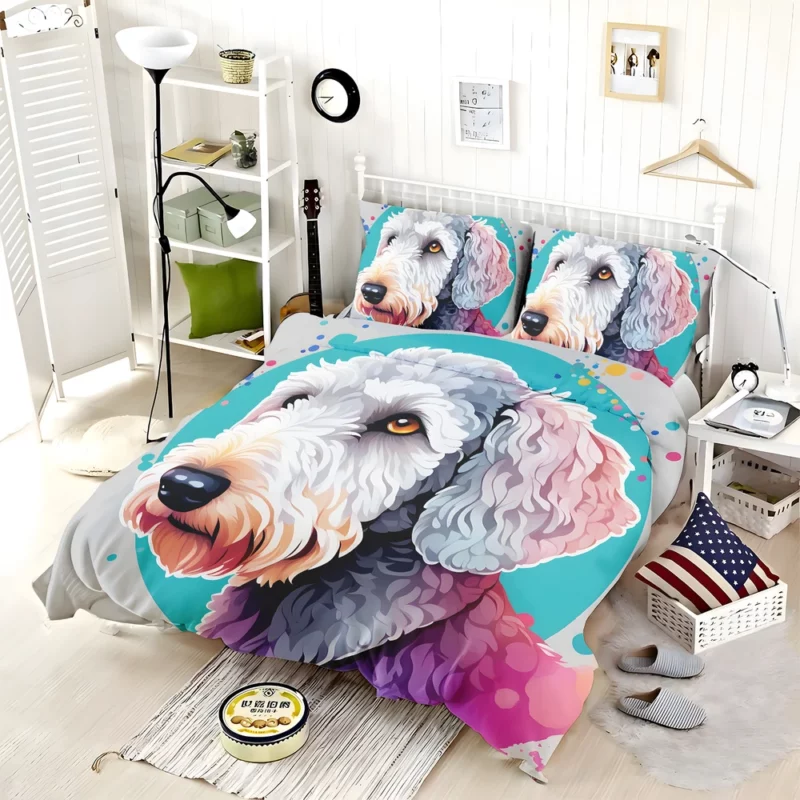 Terrier Elegance Dog Bedlington Beauty Bedding Set