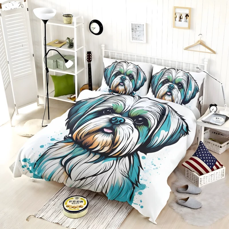 The Affectionate Shih Tzu Dog Bedding Set