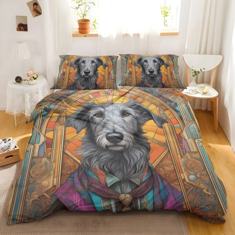 The Agile Scottish Deerhound Dog Bedding Set 2