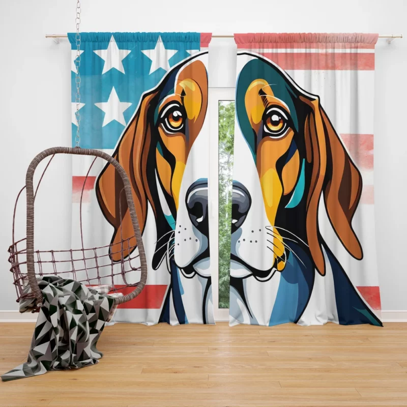 The Agile Treeing Walker Coonhound Loyal Dog Curtain