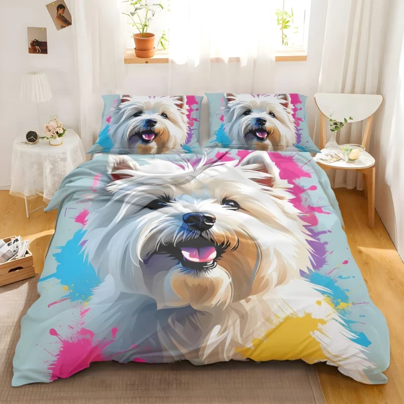 The Agile West Highland Terrier Energetic Dog Bedding Set 2