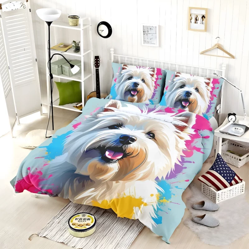 The Agile West Highland Terrier Energetic Dog Bedding Set