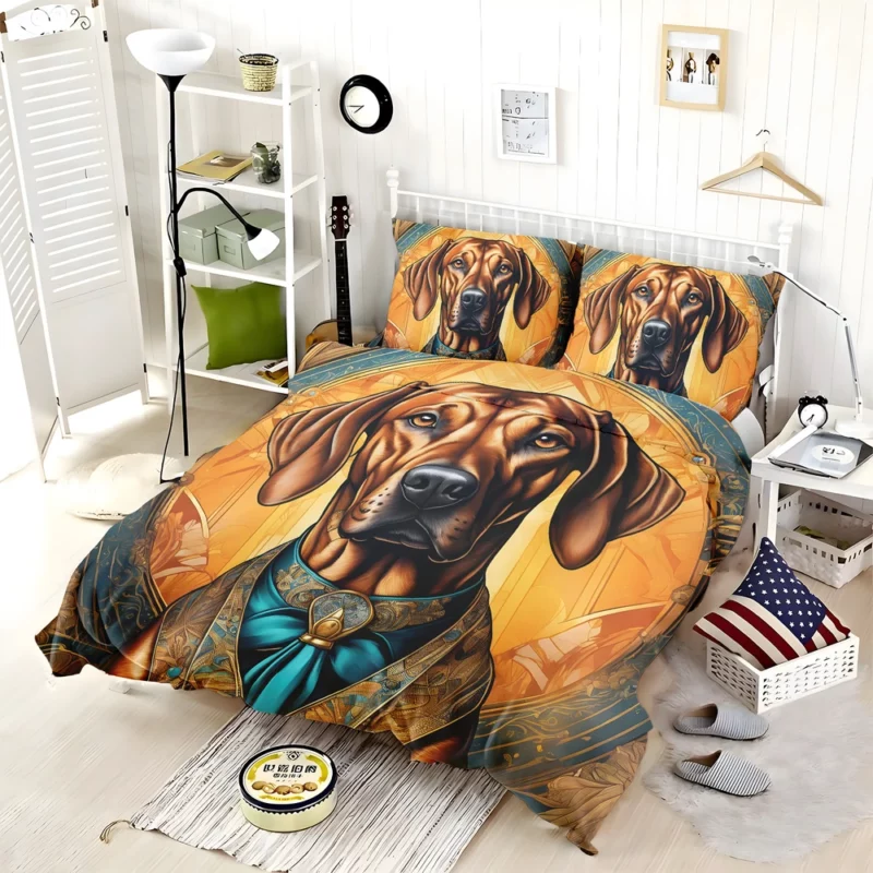 The Agile and Loyal Rhodesian Ridgeback Dog Bedding Set