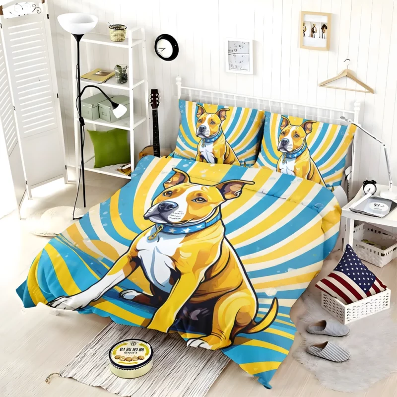 The Brave and Loyal Staffordshire Terrier Dog Bedding Set