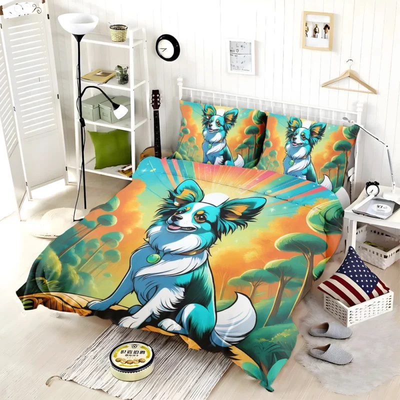 The Butterfly Beauty Papillon Dog Breed Bedding Set