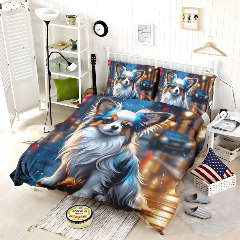 The Charming Papillon Dog Breed Bedding Set