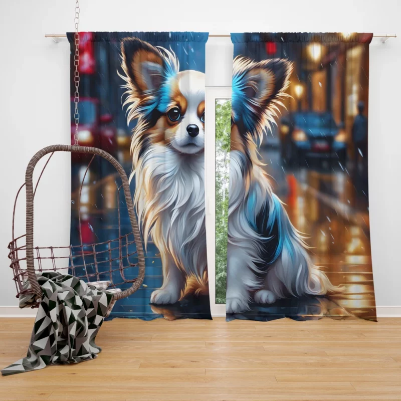 The Charming Papillon Dog Breed Curtain