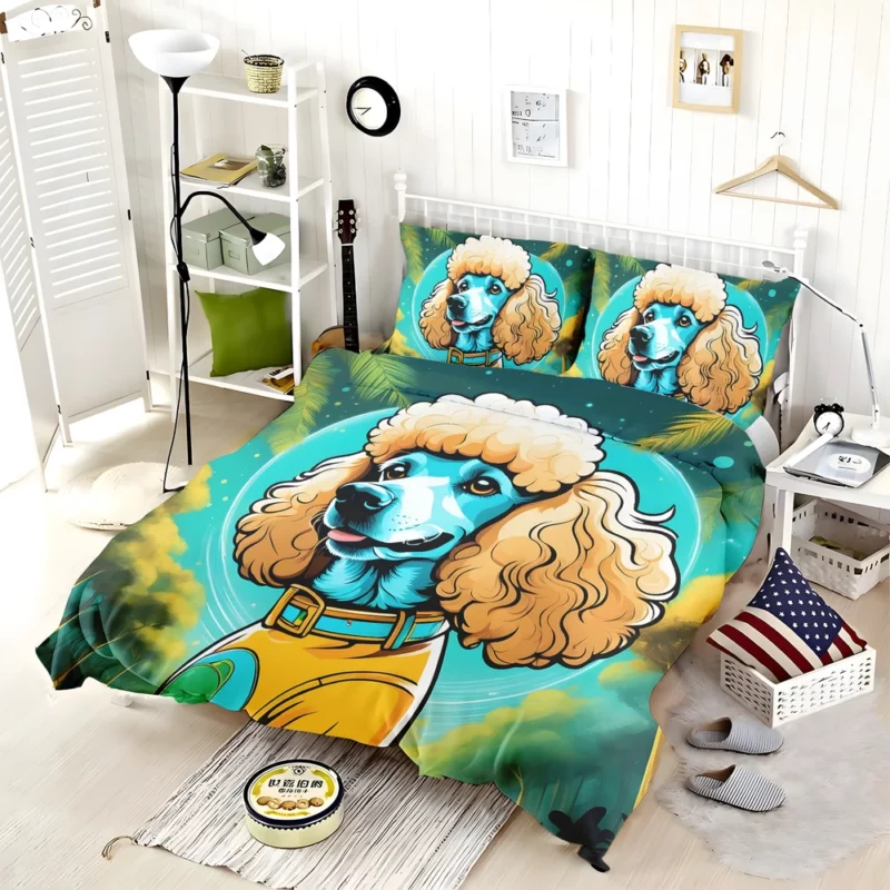 The Elegant Poodle Graceful Dog Bedding Set