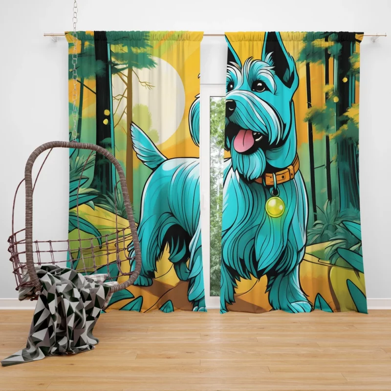 The Elegant Scottish Terrier Dog Curtain