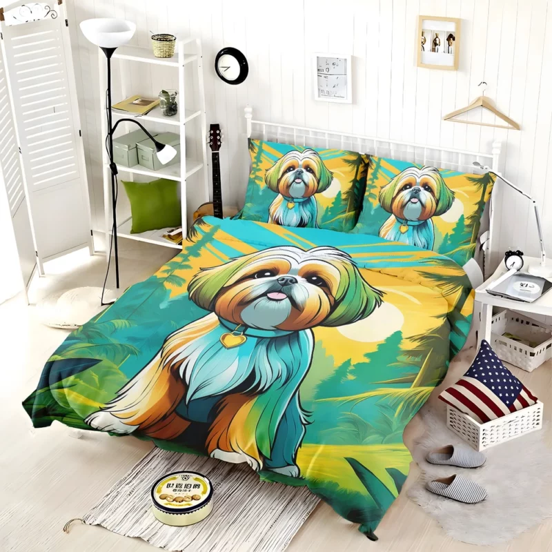 The Elegant Shih Tzu Dog Bedding Set