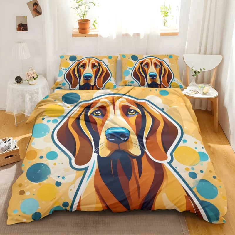 The Energetic Redbone Coonhound Dog Bedding Set 2