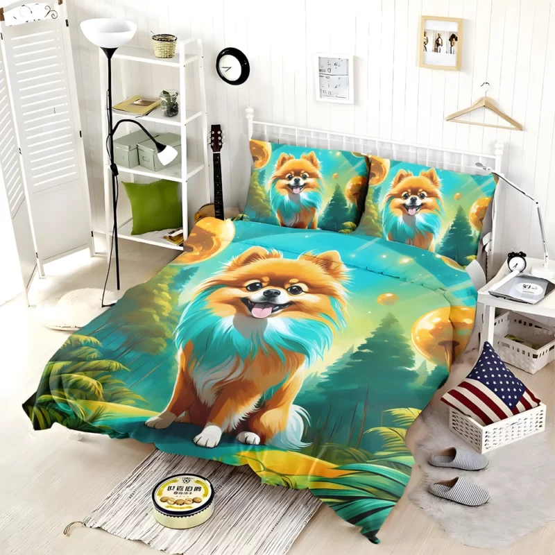 The Fluffy Marvel Pomeranian Dog Bedding Set