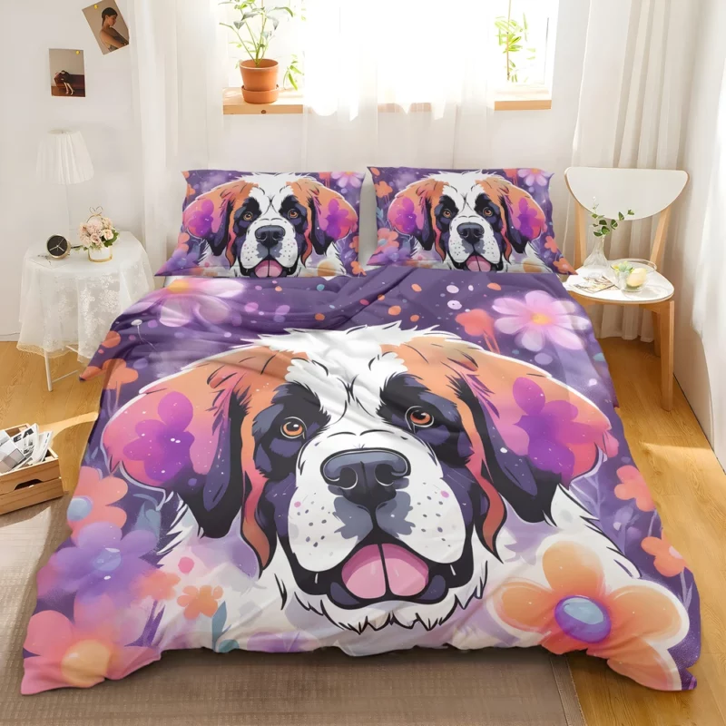 The Gentle Guardian Saint Bernard Dog Breed Bedding Set 2