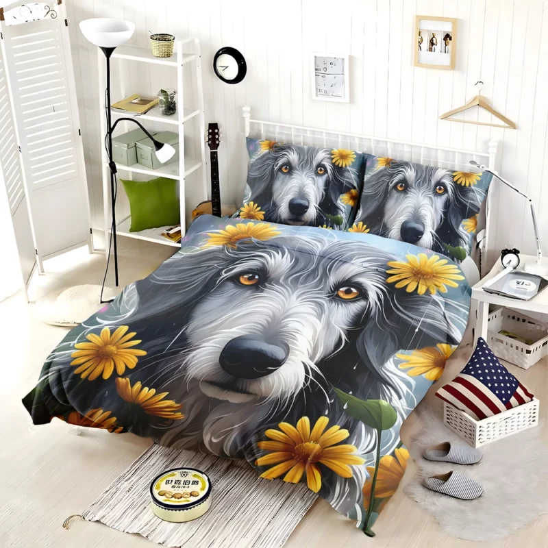 The Gentle Scottish Deerhound Dog Bedding Set