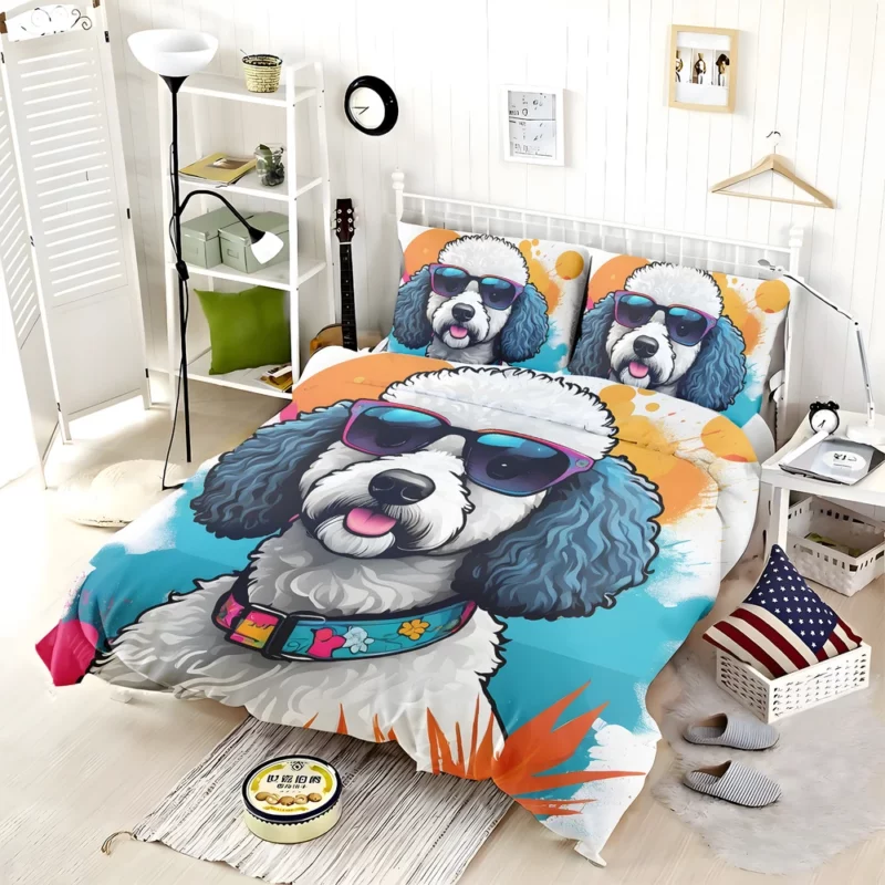 The Graceful Poodle Companion Dog Bedding Set