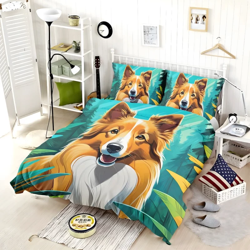 The Graceful Shetland Sheepdog Dog Bedding Set